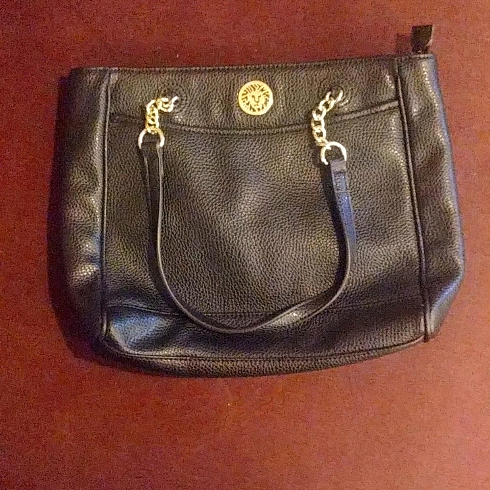 Anne Klein Black Leather Purse